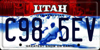 UT license plate C985EV