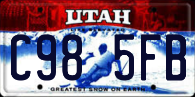 UT license plate C985FB