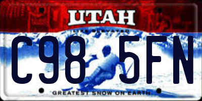 UT license plate C985FN