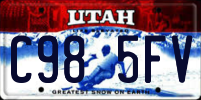 UT license plate C985FV