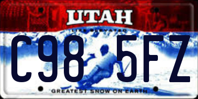 UT license plate C985FZ