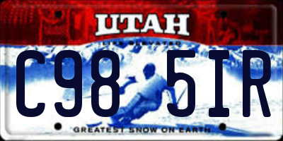 UT license plate C985IR