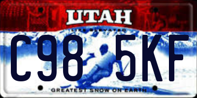UT license plate C985KF