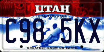 UT license plate C985KX