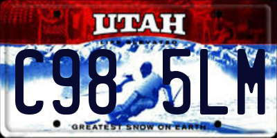 UT license plate C985LM