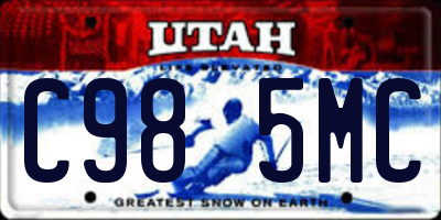 UT license plate C985MC