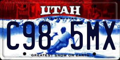 UT license plate C985MX