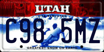 UT license plate C985MZ