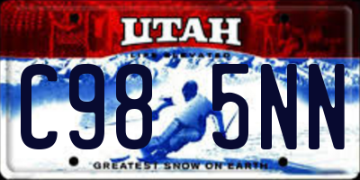 UT license plate C985NN