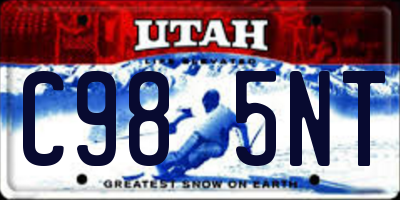 UT license plate C985NT