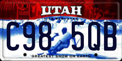 UT license plate C985QB