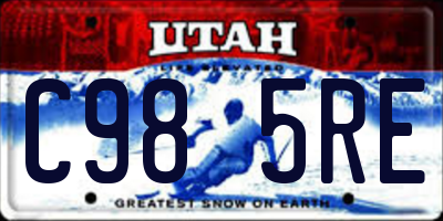 UT license plate C985RE