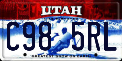 UT license plate C985RL
