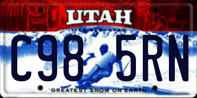 UT license plate C985RN