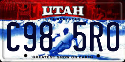 UT license plate C985RO