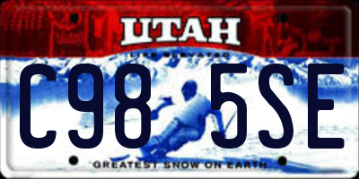 UT license plate C985SE