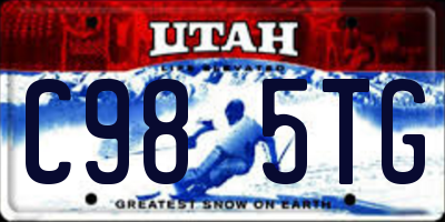 UT license plate C985TG