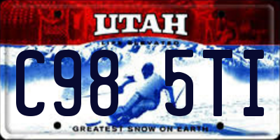 UT license plate C985TI