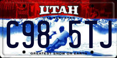 UT license plate C985TJ