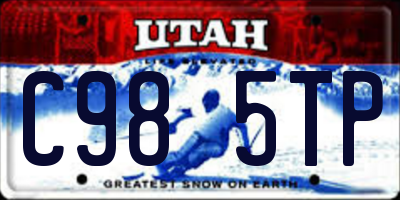 UT license plate C985TP
