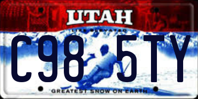 UT license plate C985TY