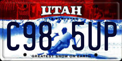 UT license plate C985UP