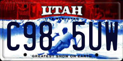UT license plate C985UW