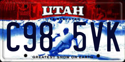 UT license plate C985VK