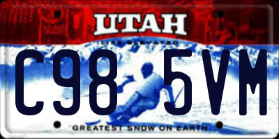 UT license plate C985VM