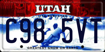 UT license plate C985VT