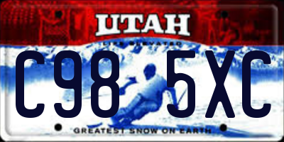UT license plate C985XC