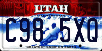 UT license plate C985XQ