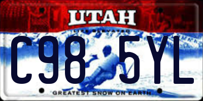 UT license plate C985YL