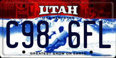 UT license plate C986FL