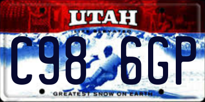 UT license plate C986GP
