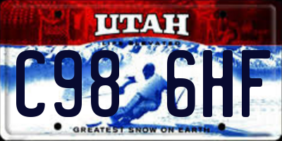 UT license plate C986HF
