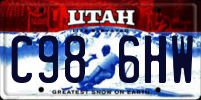UT license plate C986HW