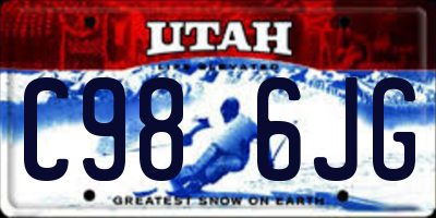 UT license plate C986JG