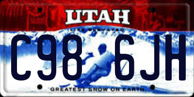 UT license plate C986JH