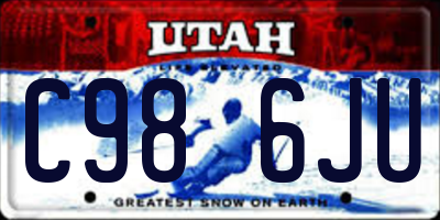 UT license plate C986JU
