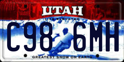 UT license plate C986MH