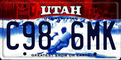 UT license plate C986MK