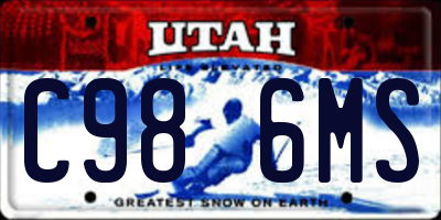 UT license plate C986MS