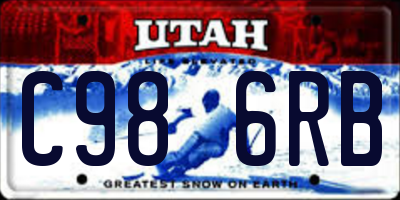 UT license plate C986RB