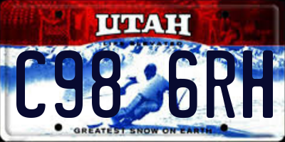 UT license plate C986RH