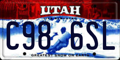 UT license plate C986SL