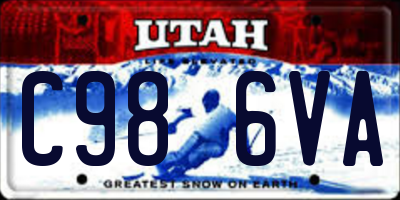 UT license plate C986VA