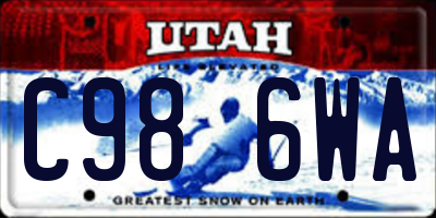 UT license plate C986WA