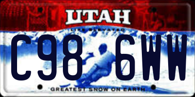 UT license plate C986WW