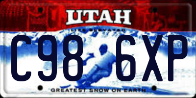 UT license plate C986XP